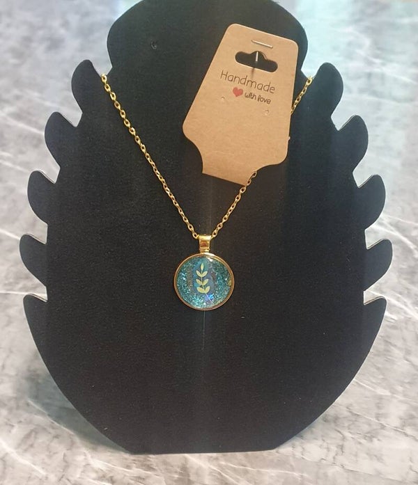 Kette Blau Glitzer