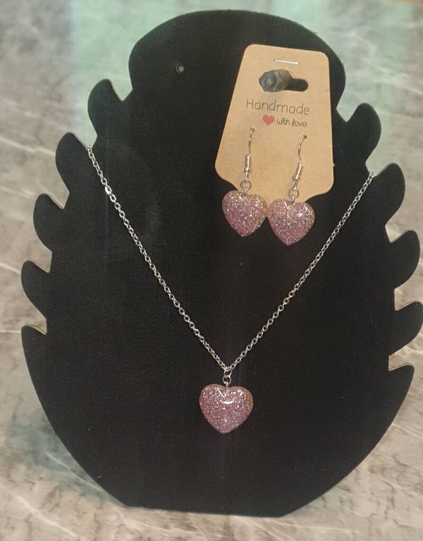 Kette und Ohrringe Herz