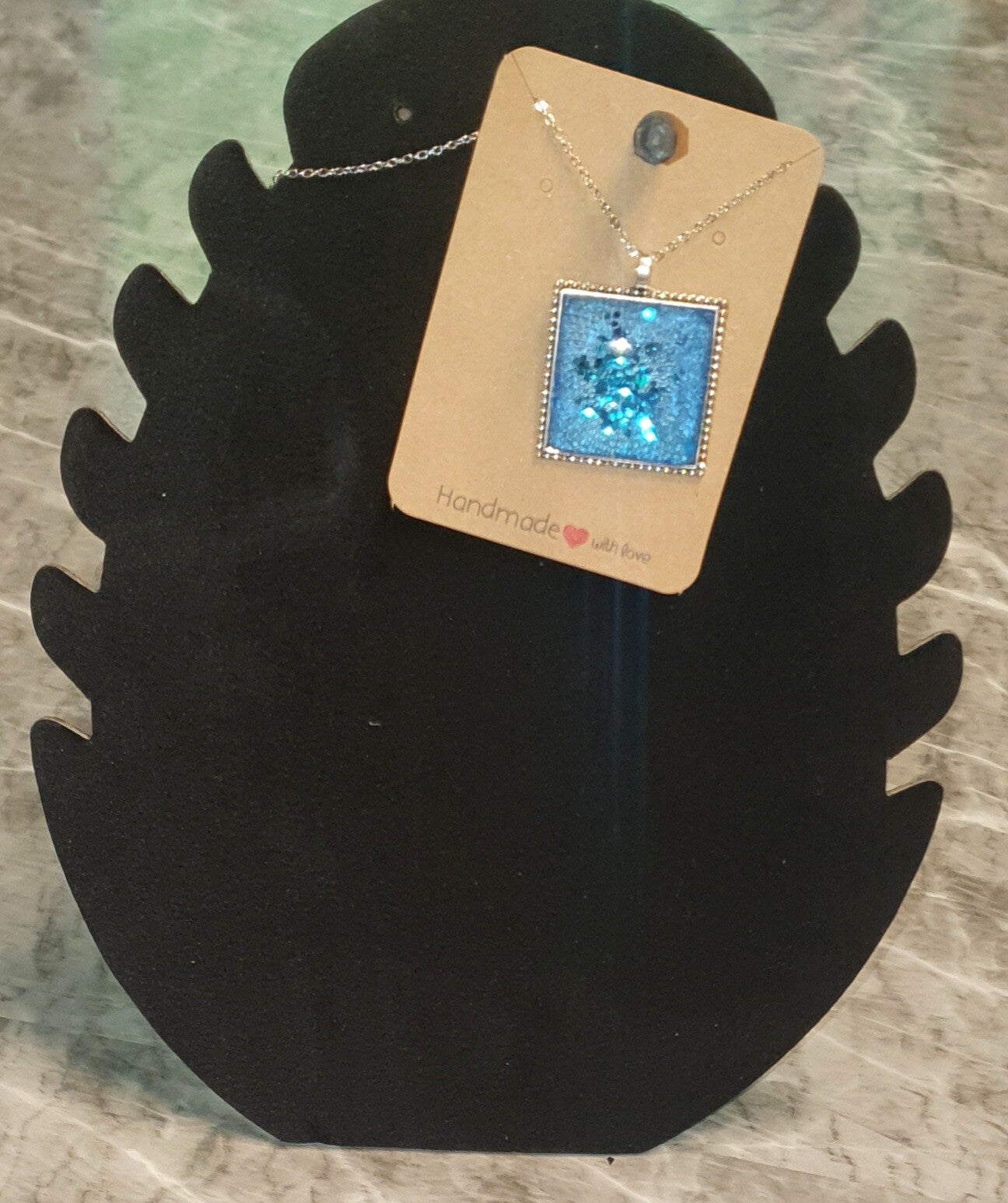Kette Blau Glitzer
