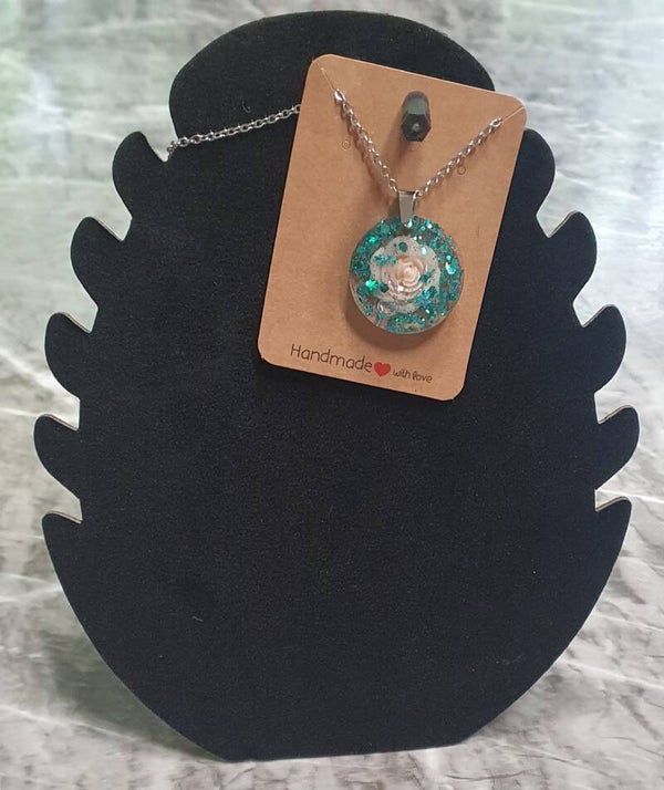 Kette Glitzer mit Blume