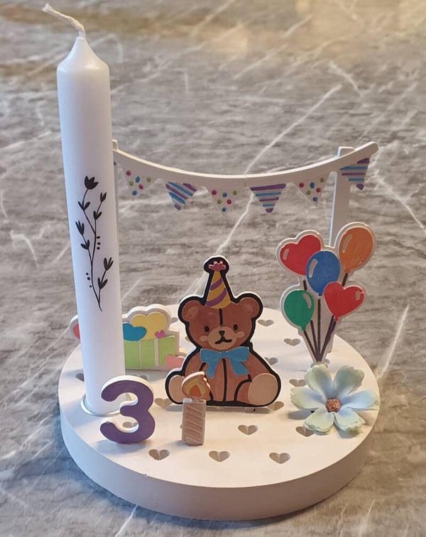 Tischdeko Geburtstag bemalt