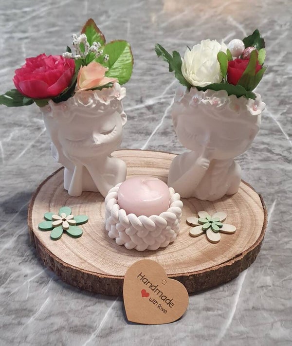 Deko Blumenmädchen Weiß