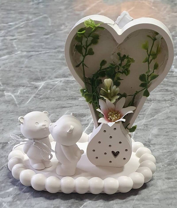 Dekoration Liebesbärchen Weiß