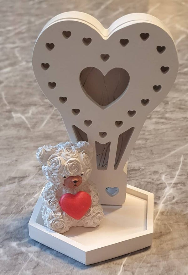 Dekoration Bärchen Liebe Weiß