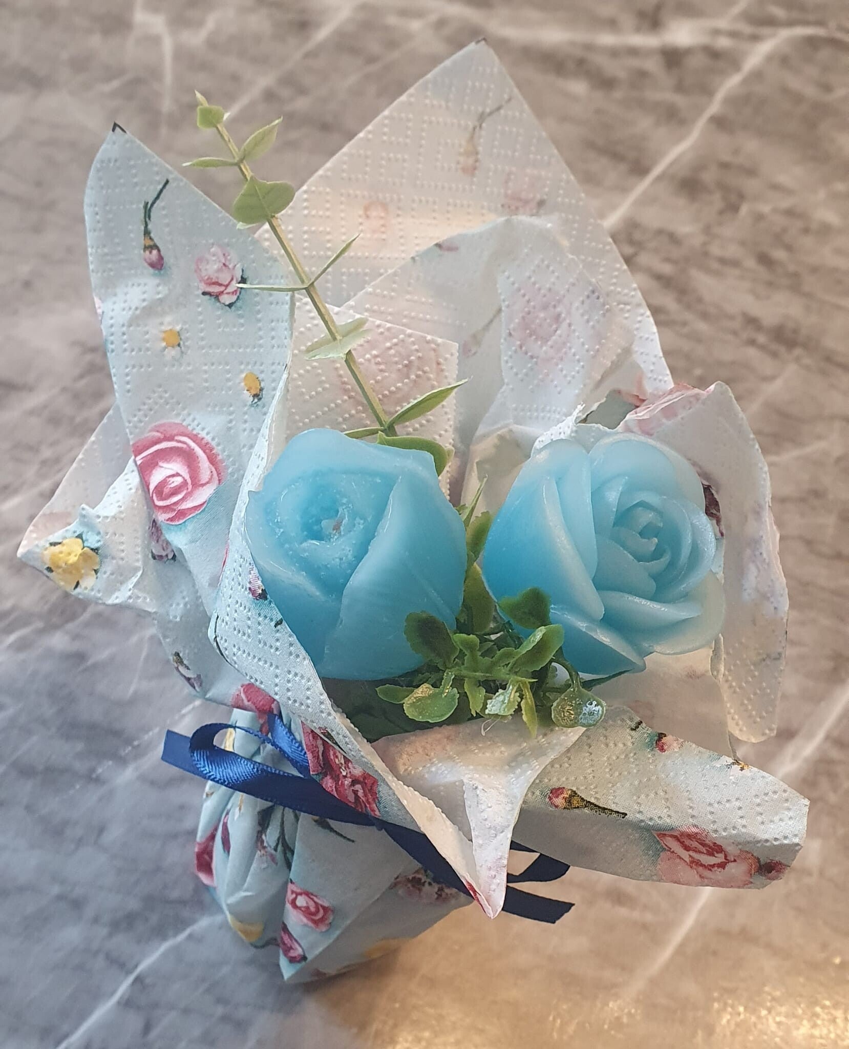 Tischdeko Wachs Blumen