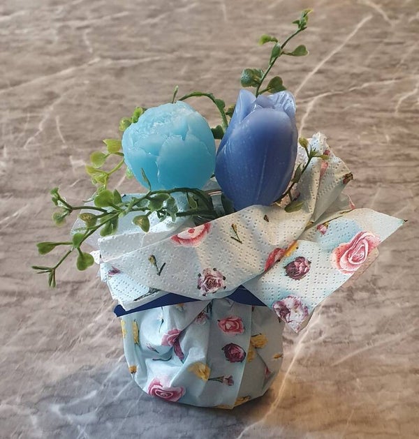Tischdeko Wachs Blumen