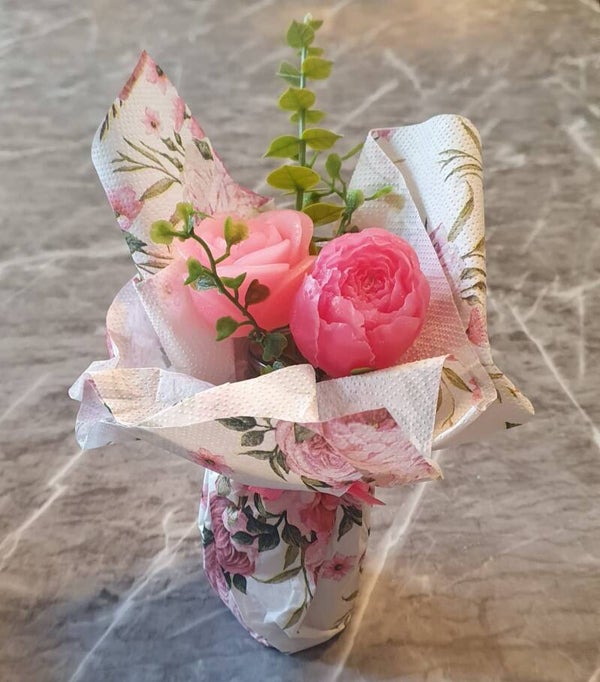 Tischdeko Wachs Blumen