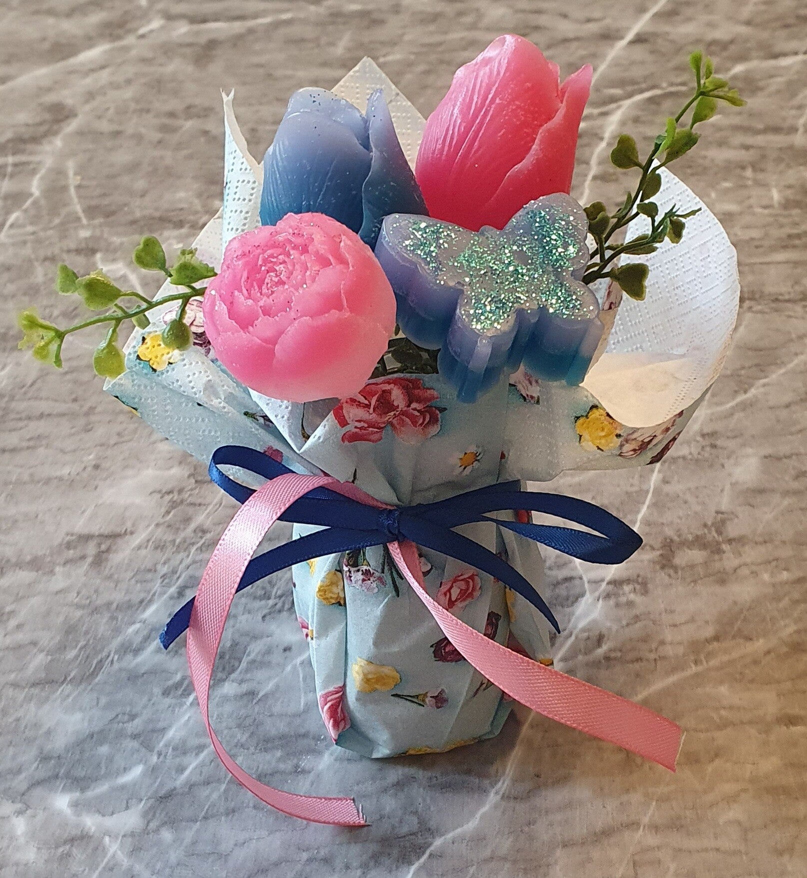 Tischdeko Wachs Blumen