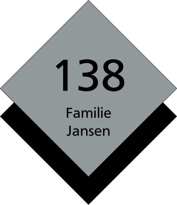 Deurbord in ruitvorm DB1521