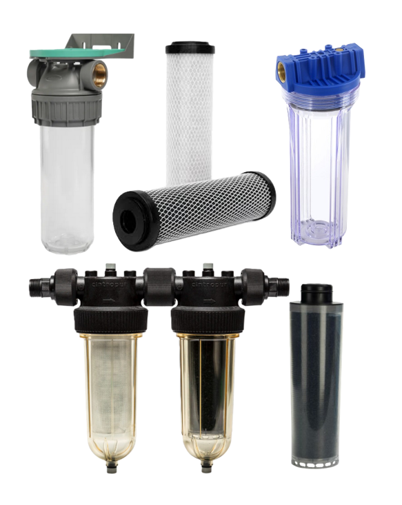 Actievekoolfilters voor het verminderen van ongewenste smaken, geuren en bepaalde stoffen in water.