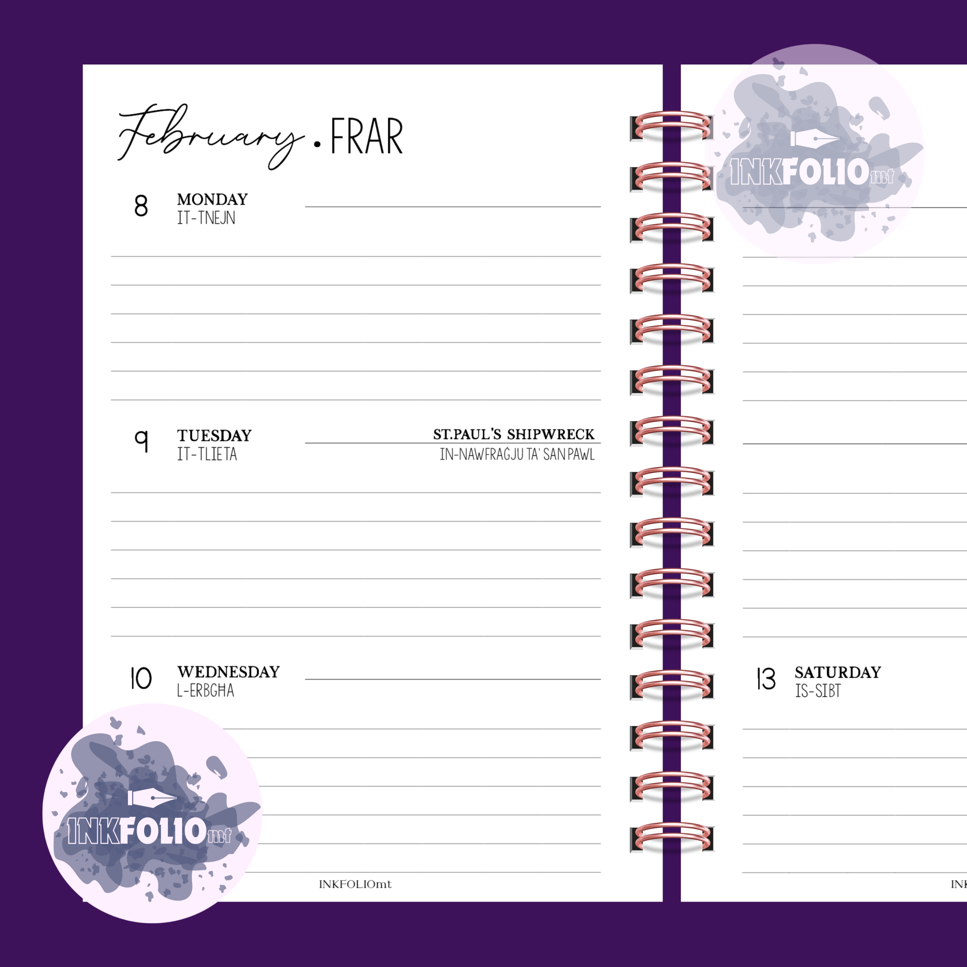 Weekly Planner Spacious  |  26-27 Planner