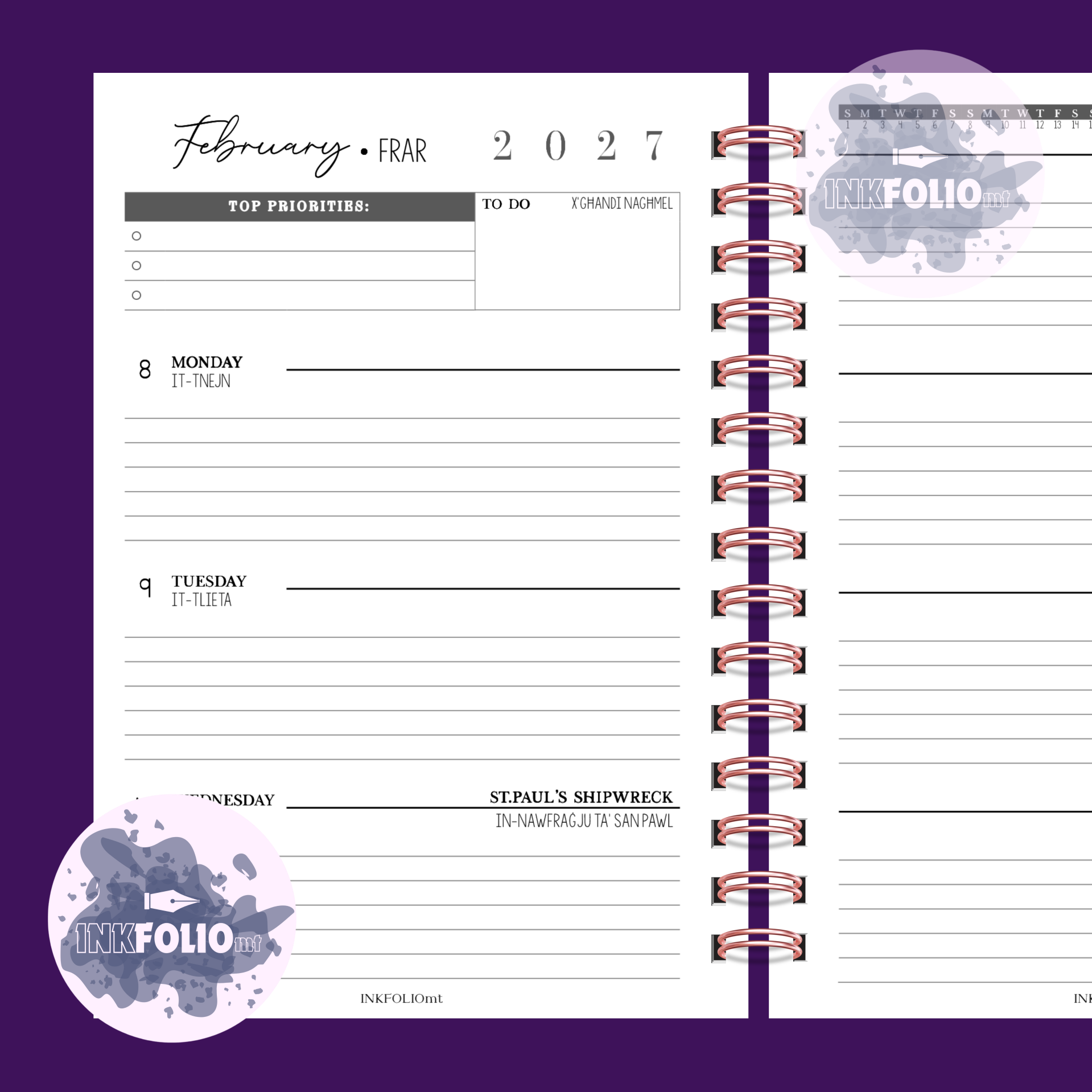 Weekly Planner  |  26-27 Planner