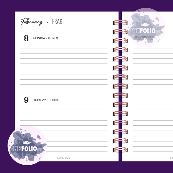 Two days per page inc. Meal Plan & Shopping List  |  2027 Planner