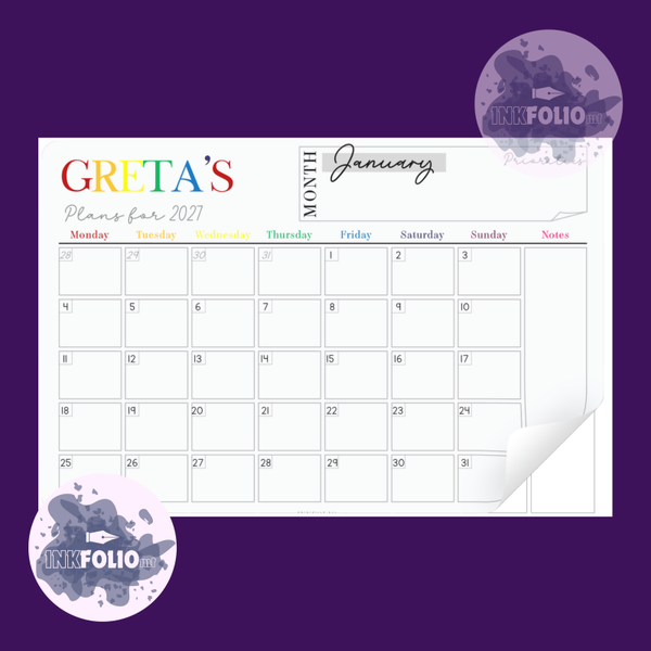 Desk Planner - 2027