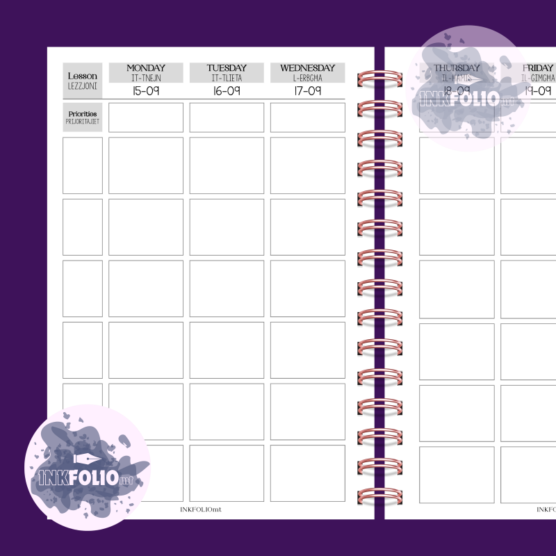 DISCOUNTED - Teacher Weekly 6 Slots