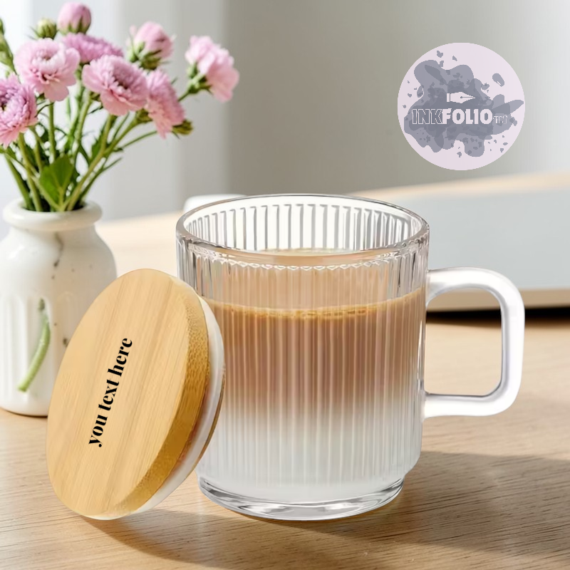 Glass Mug with Bamboo Lid