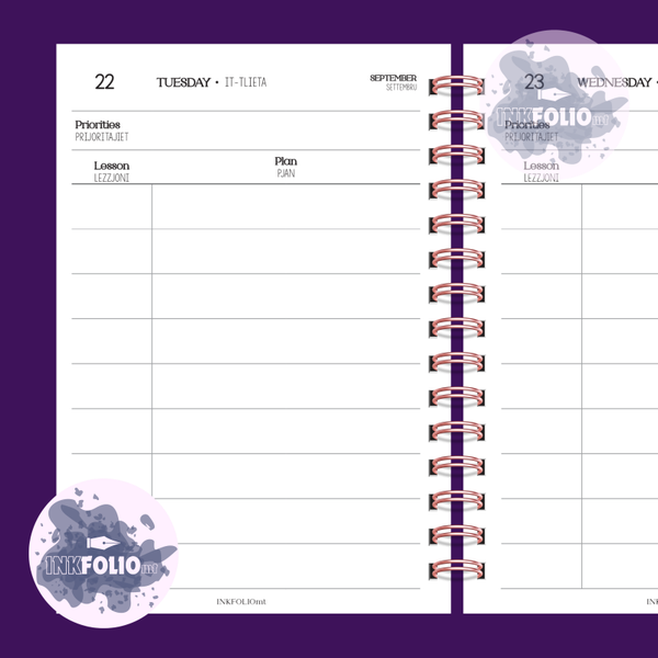 Daily Table 9 Slots Opt B |  Edu Planner 26-27