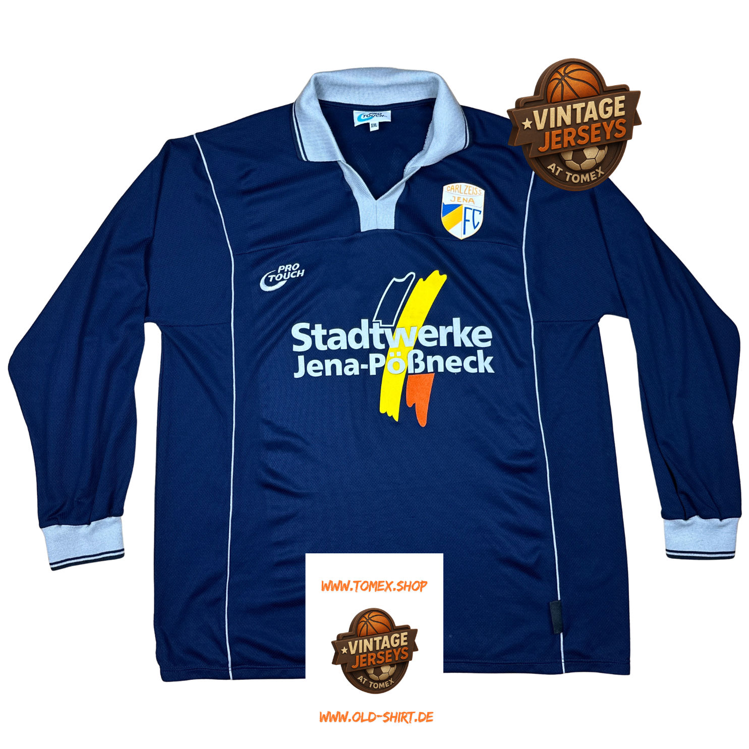 Pro Touch FC Carl Zeiss Jena Auswärtstrikot 2001/2002 Langarm – Größe XL