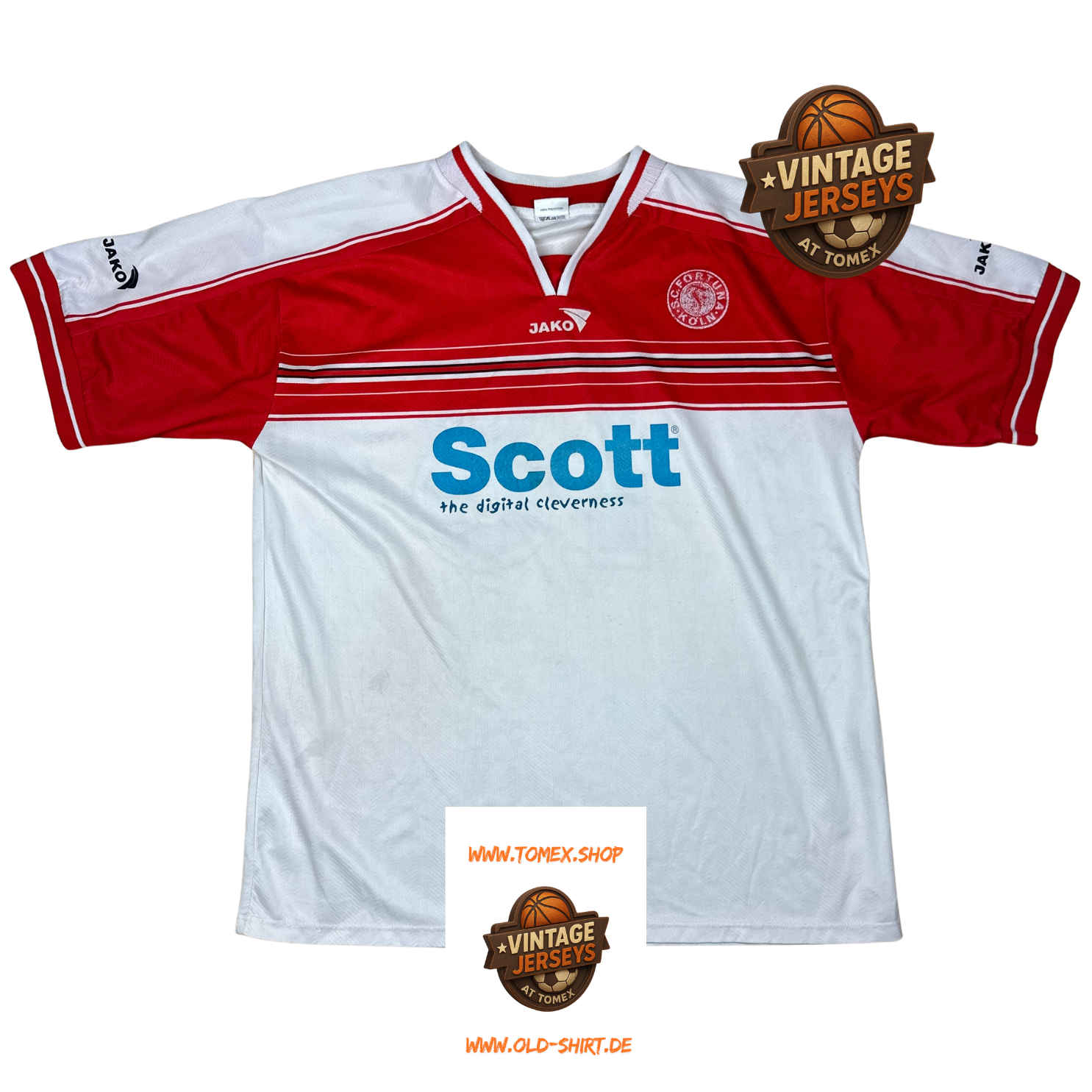 Fortuna Köln Jako Trikot XL 2001/2002 Matchworn Home Vintage
