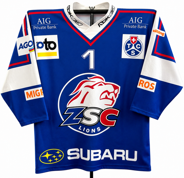 ZSC Lions Reebok Eishockey Trikot Match Worn? M Vintage Original