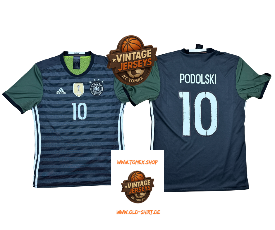 Sammlertrikot – Deutschland (DFB) – Nationalmannschaft 2016 – Lukas Podolski #10 – Adidas – M