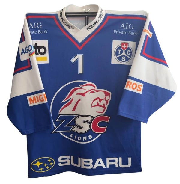 ZSC Lions Reebok Eishockey Trikot Match Worn? M Vintage Original