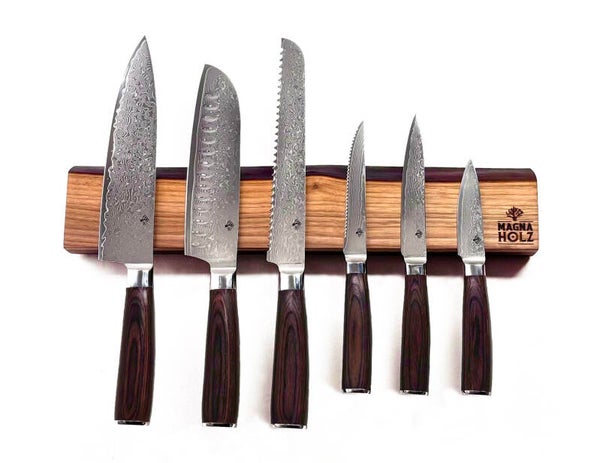 Magna Holz Damascus, 6 Piece Knife Set