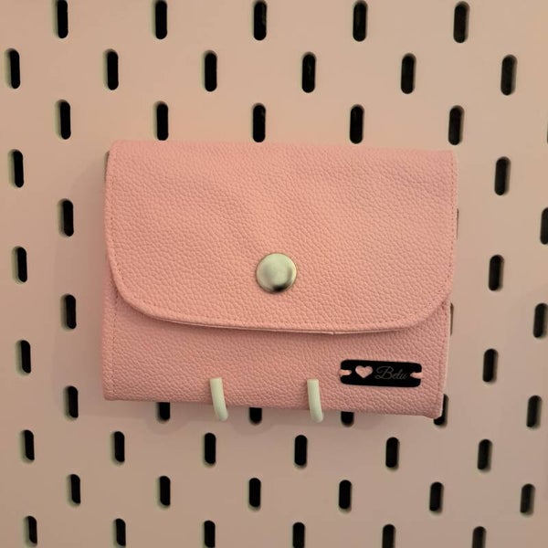 B- Ware Handmade Einzelstück Geldbörse Rosa Kunstleder