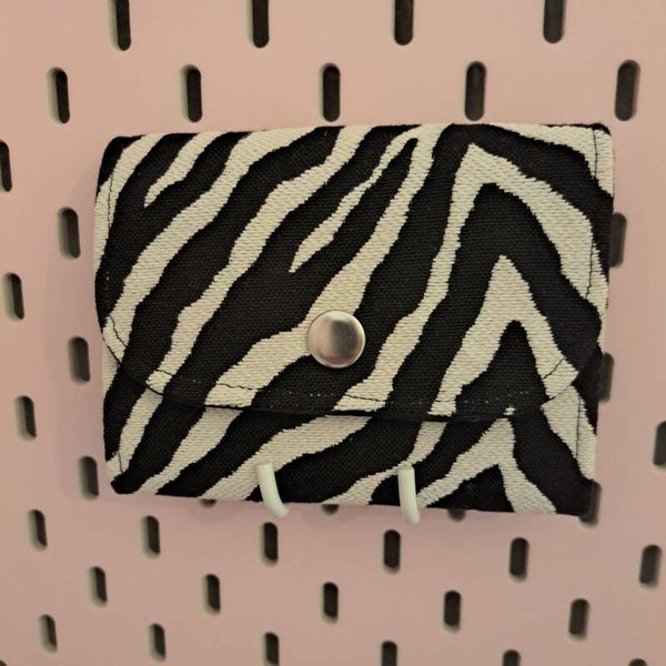 B-Ware Handmade Einzelstück Geldbörse Zebra Stoff