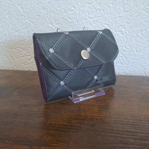 Handmade Einzelstück Geldbörse Raute Lila