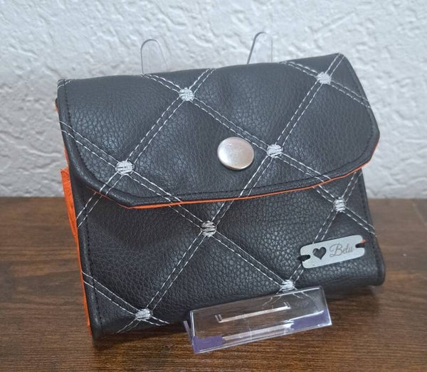 Handmade Einzelstück Geldbörse Raute Orange