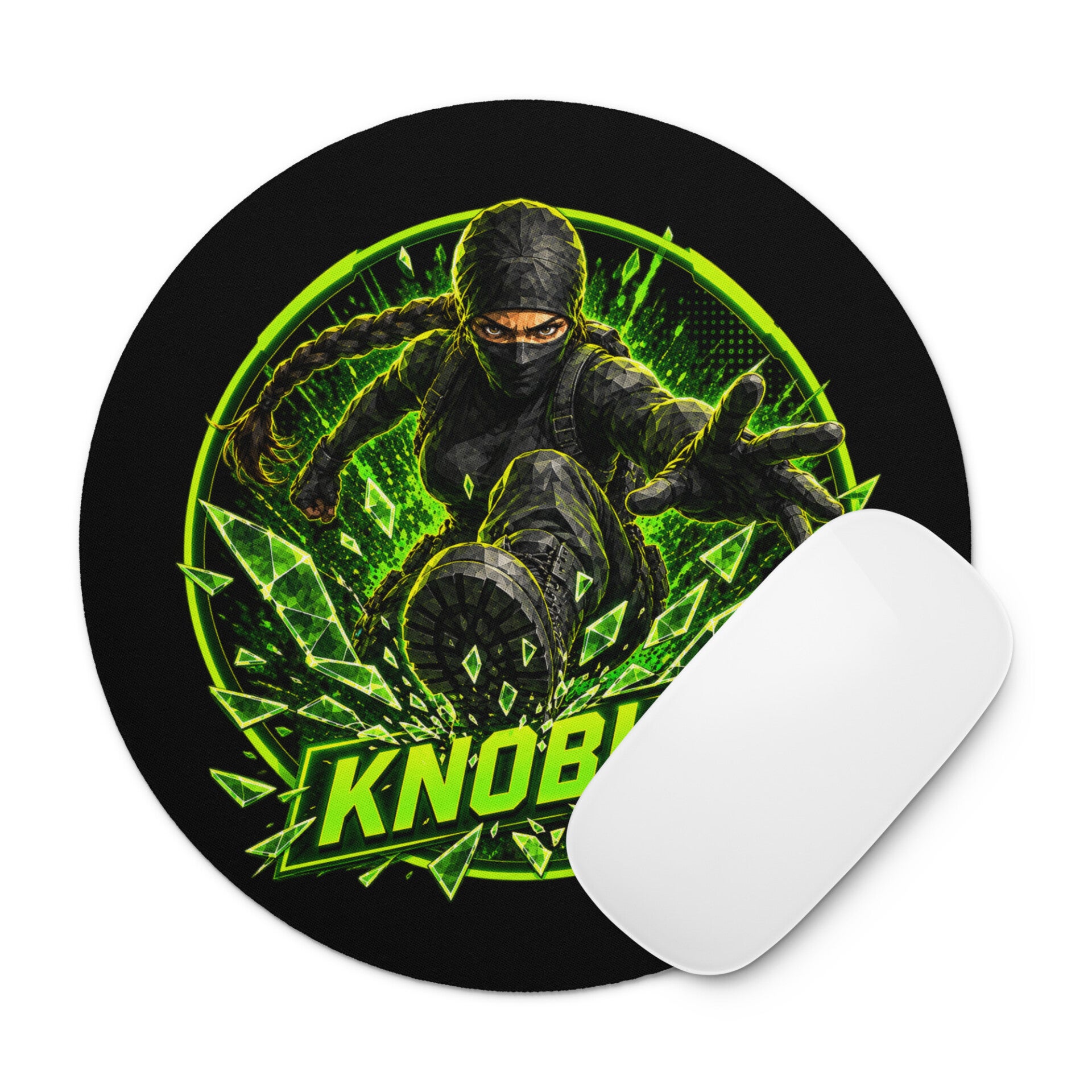 Knobi.TV rundes Mousepad Lara Kick