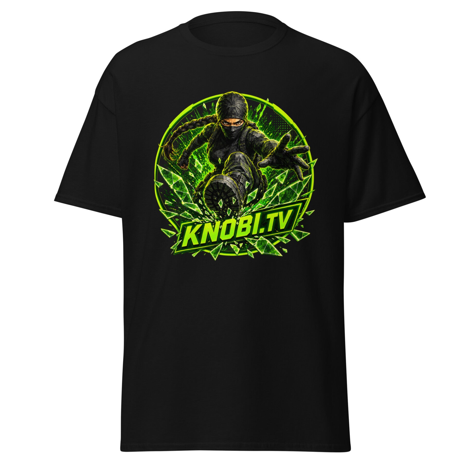 Knobi.TV Shirt Lara Kick Logo, schwarz