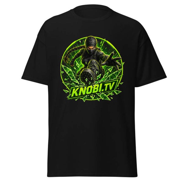 Knobi.TV Shirt Lara Kick Logo, schwarz
