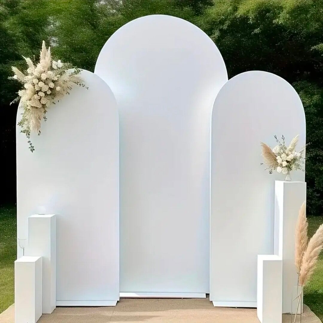 3pcs Spandex Wedding Arch Cover - For Hire