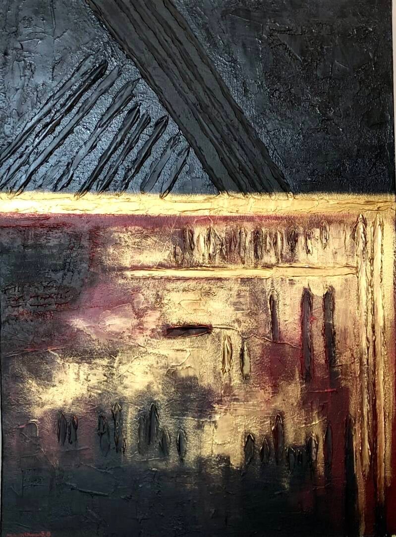 n°6-toile-73cmx54 cm-acrylique et plâtre