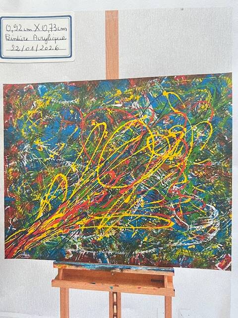 N° 37- O,92cm x0,73cm acrylique