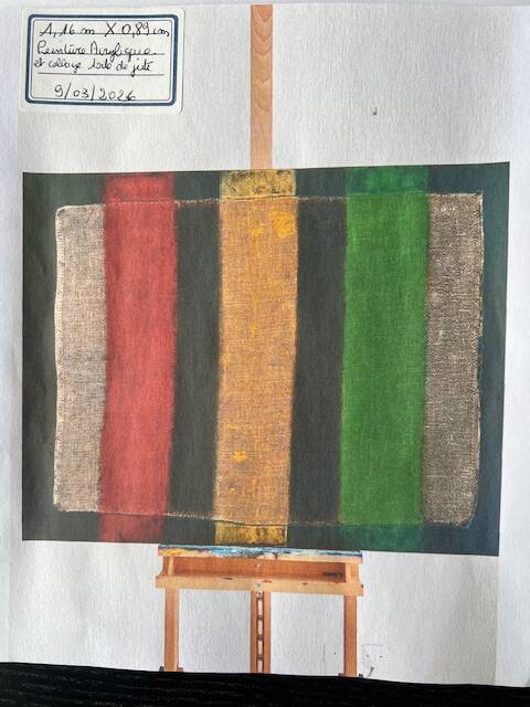 N°40- 1,16m x 0,89cm- acrylique et toile de jute