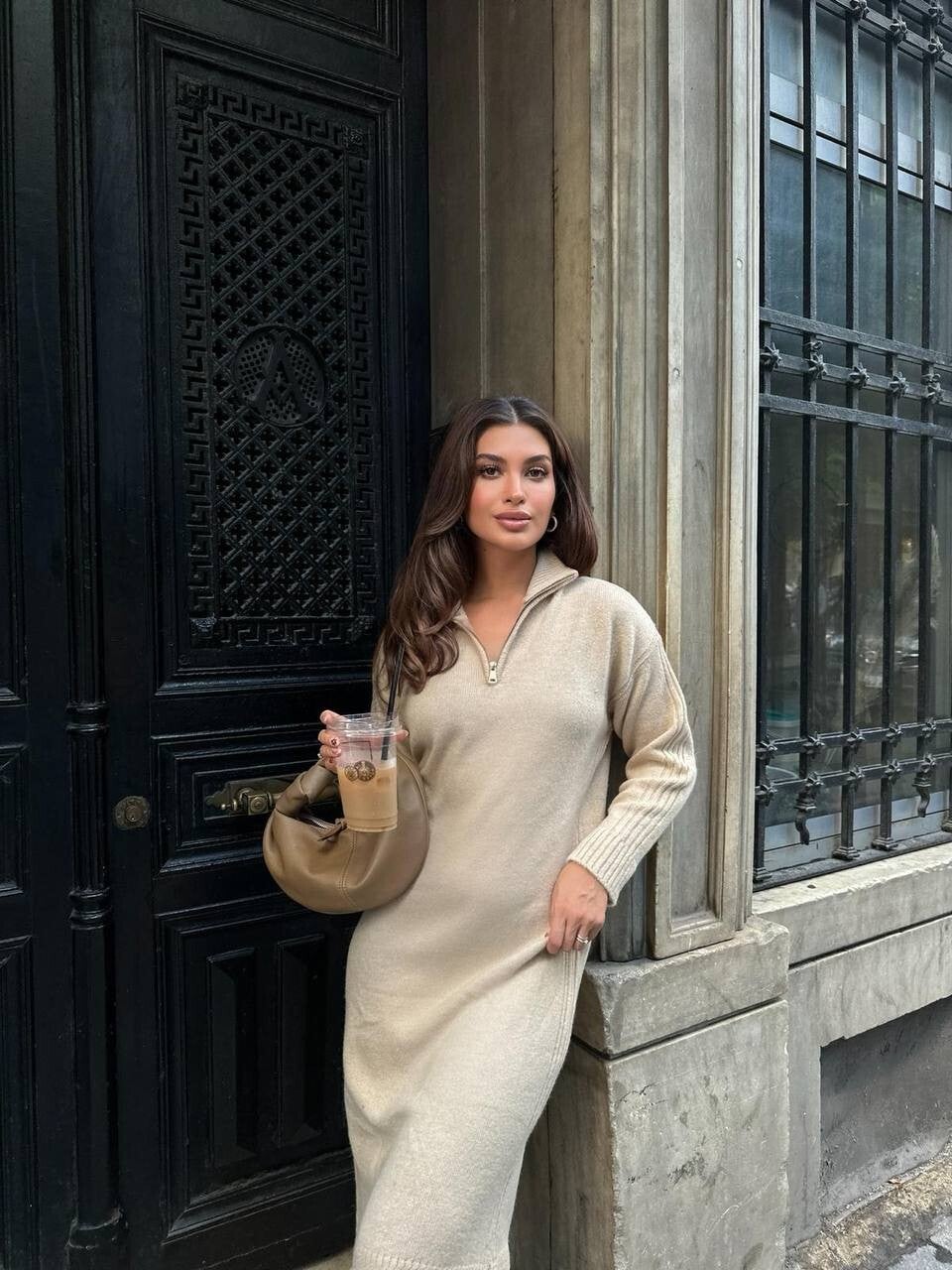 Tricot jurk ollo crème