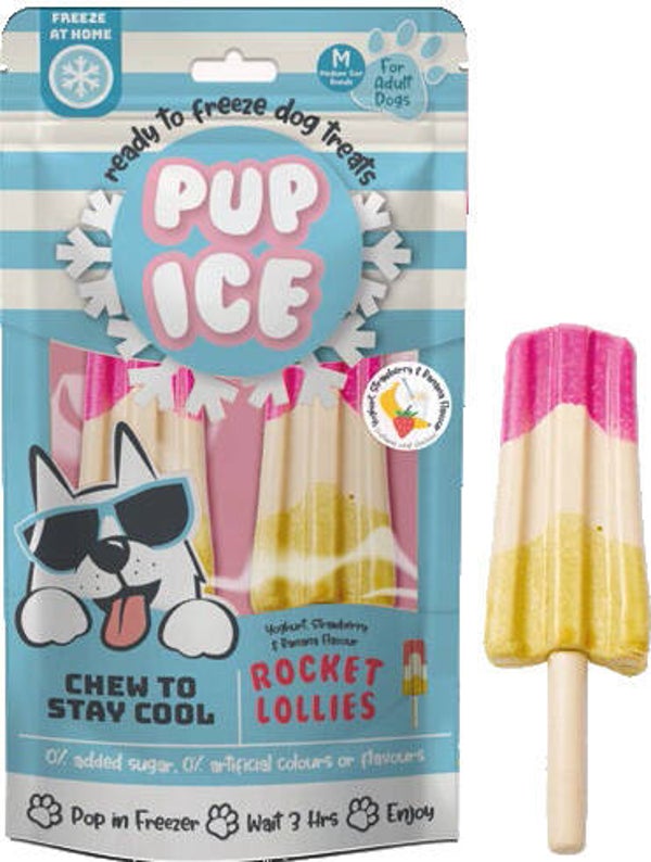 Pup Ice Raket Aardbei & Banaan P/2