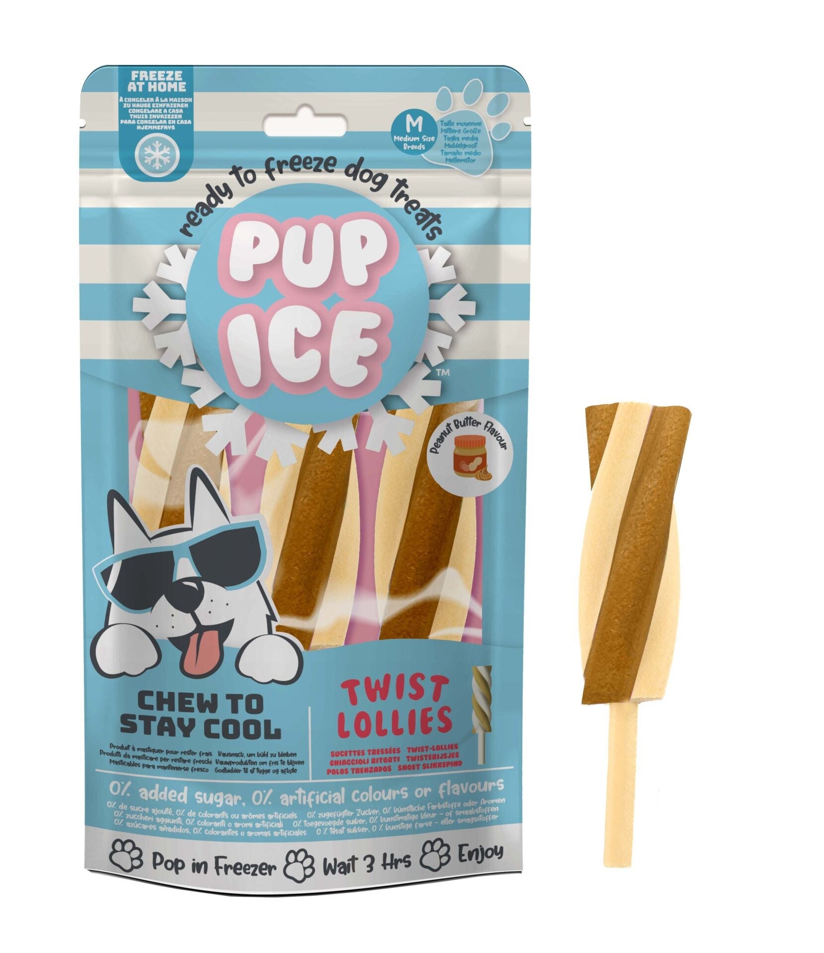 Pup Ice Twist Lollie Pindakaas P/3