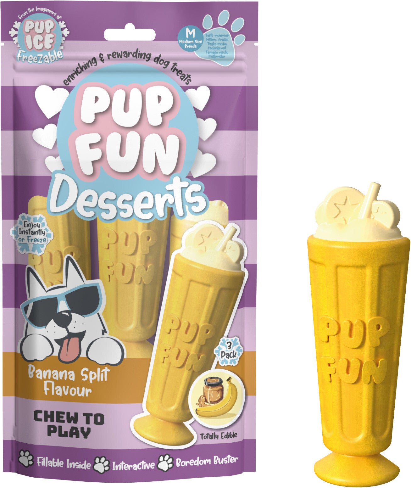 Pup Fun Desserts Banana Split P/3