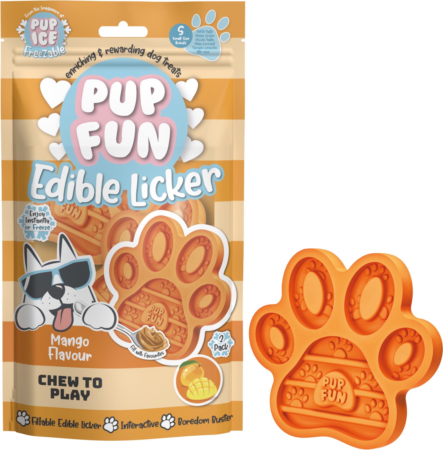 Pup Fun Edible Licker Mango P/2