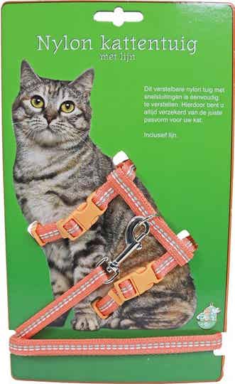 Nylon Kattentuig Met Lijn Reflecterend