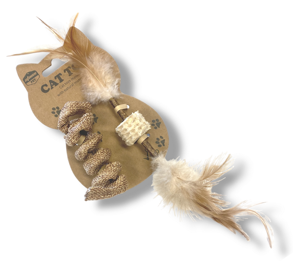 Natural Cat Toy Duo Jute Spiraal