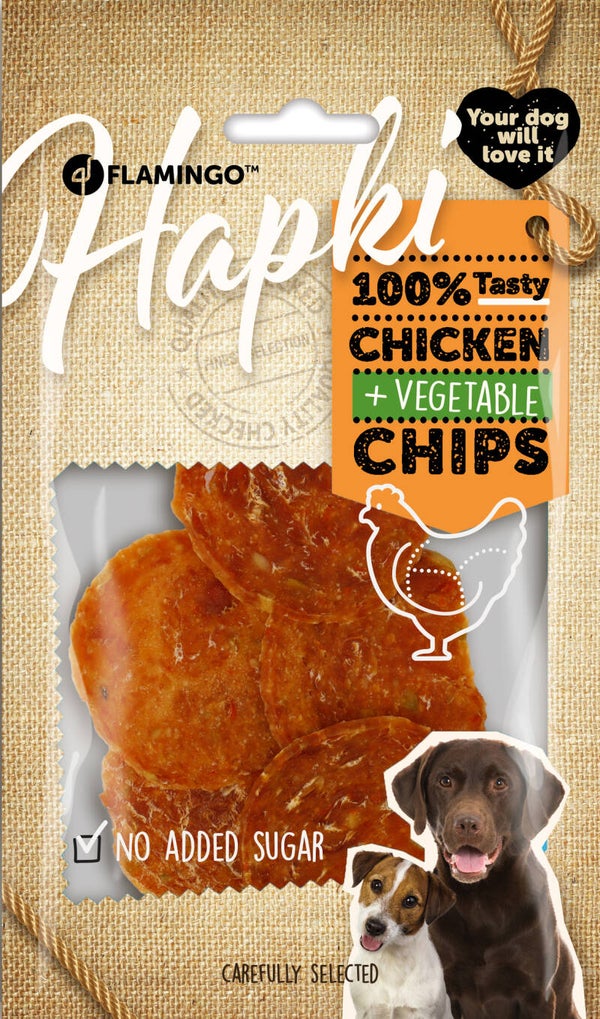 Hapki Chips Kip Met Groenten 85 gram