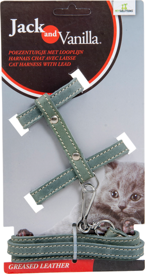 Jack & Vanilla Vetlederen Kattentuig Grijs
