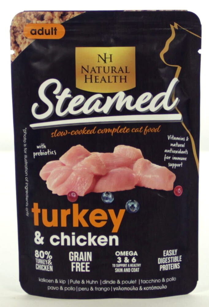 Natural Health Cat Steamed Turkey & Chicken 85 gram