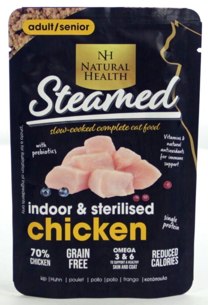 Natural Health Senior Cat Steamed Chicken 85 gram