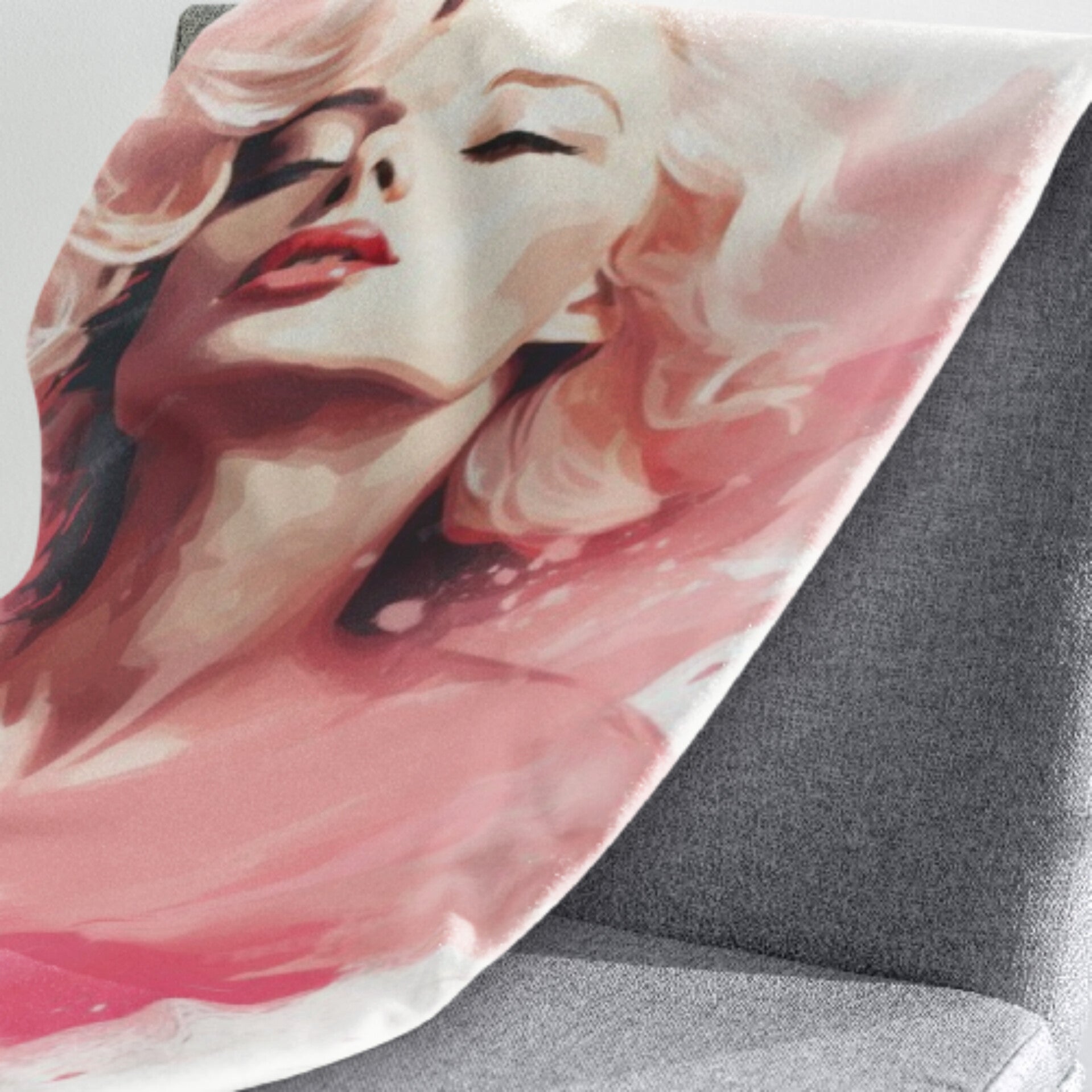 Marylin Monroe Plush Fleece Blanket, Hollywood Glamour